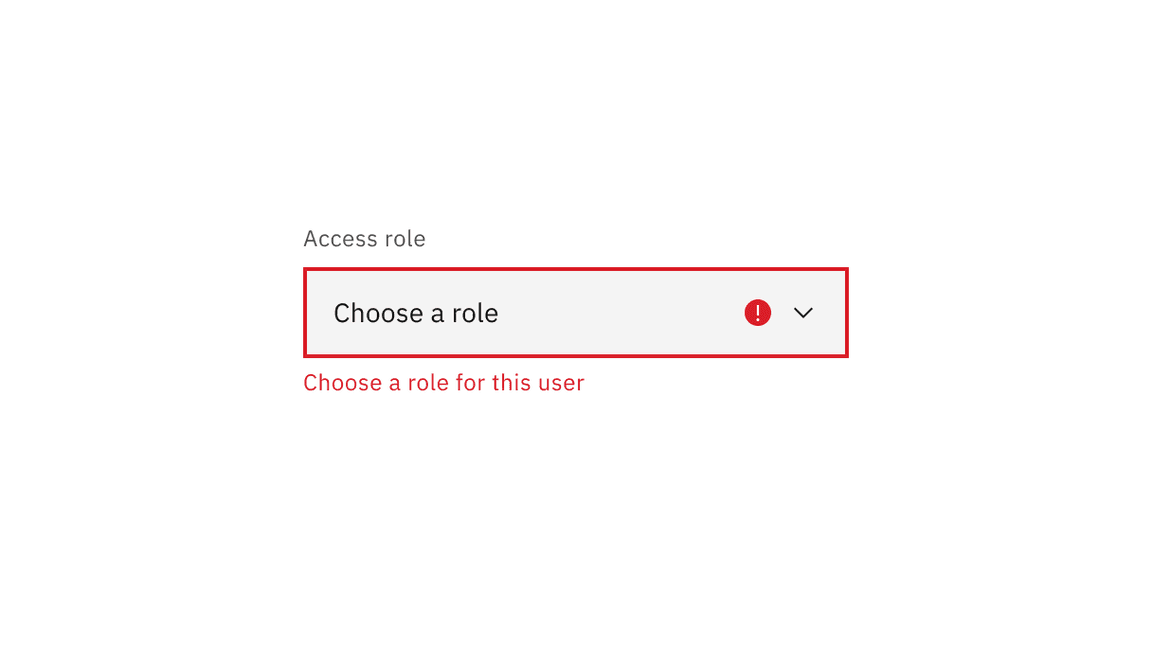 Select invalid state