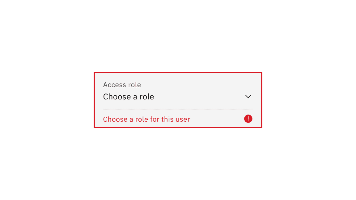 Select invalid state